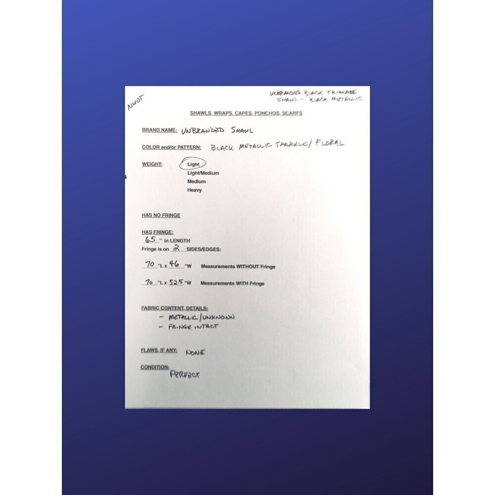 Unbranded Shawl Wrap, Triangle With Fringe, Silve… - image 7